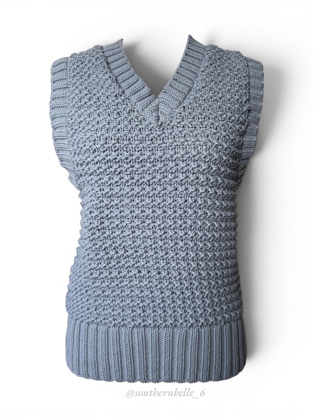 Varley Adie Knit Sweater Vest in Stone Blue {Size XS}